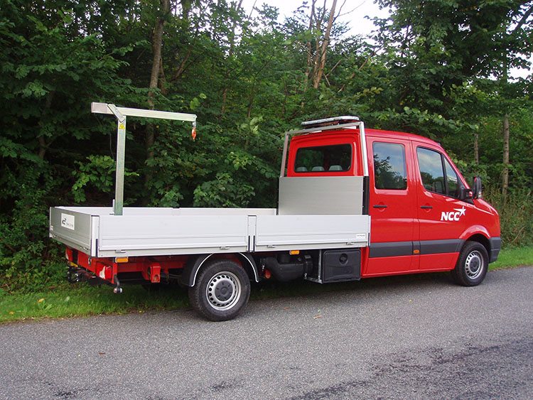 Kran på ladbil