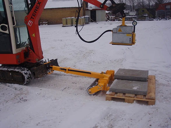 Pallevogn på minigraver